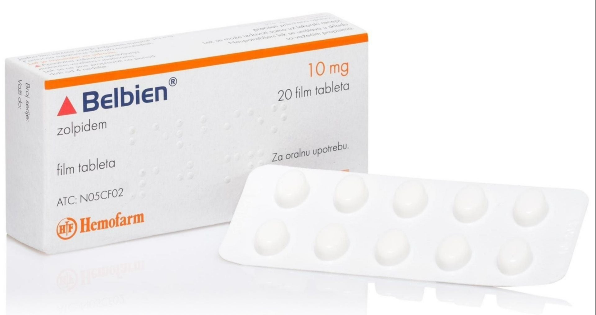 Zolpidem Tartrate 10mg Tablets - Hemofarm