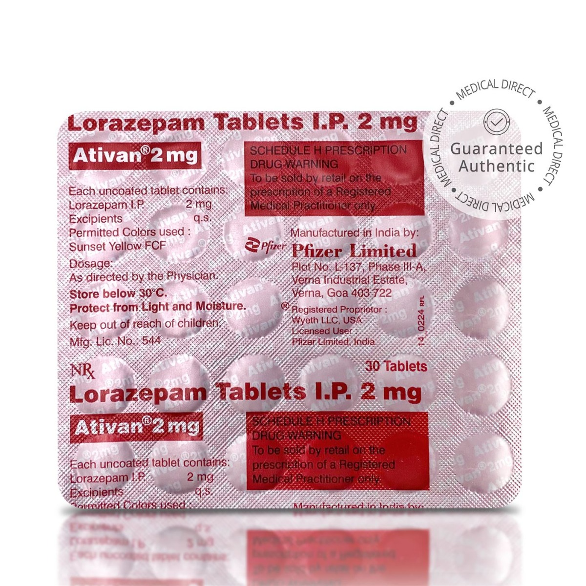 Lorazepam 2MG Tablets - Pfizer - Image 3