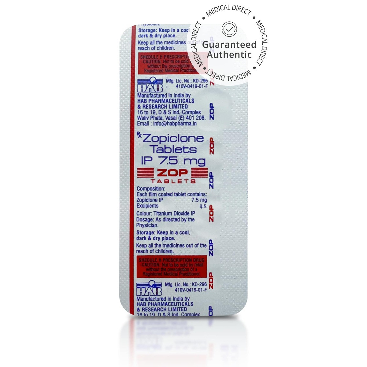 Zopiclone 7.5mg Tablets White - HAB - Image 4